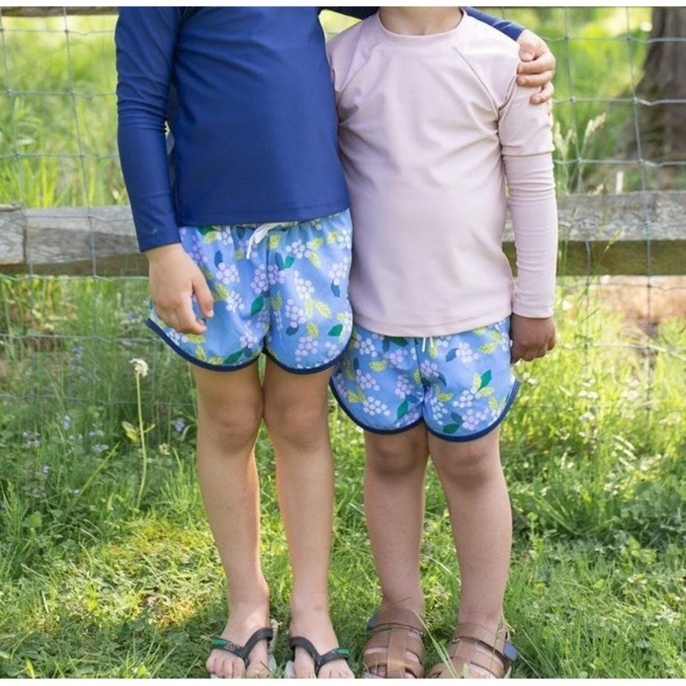 Pearl Street Swim‎ LTD Purple Grape Lined Drawstring Trunks Size 5-6Y ($56)